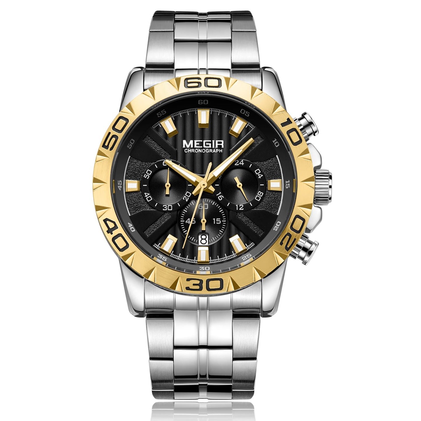 MEGIR Watches Business Mens Watches Top Brand Luxury Quartz Casual Wristwatch Date Clock Waterproof Wrist Watch Chronograph 2087-8