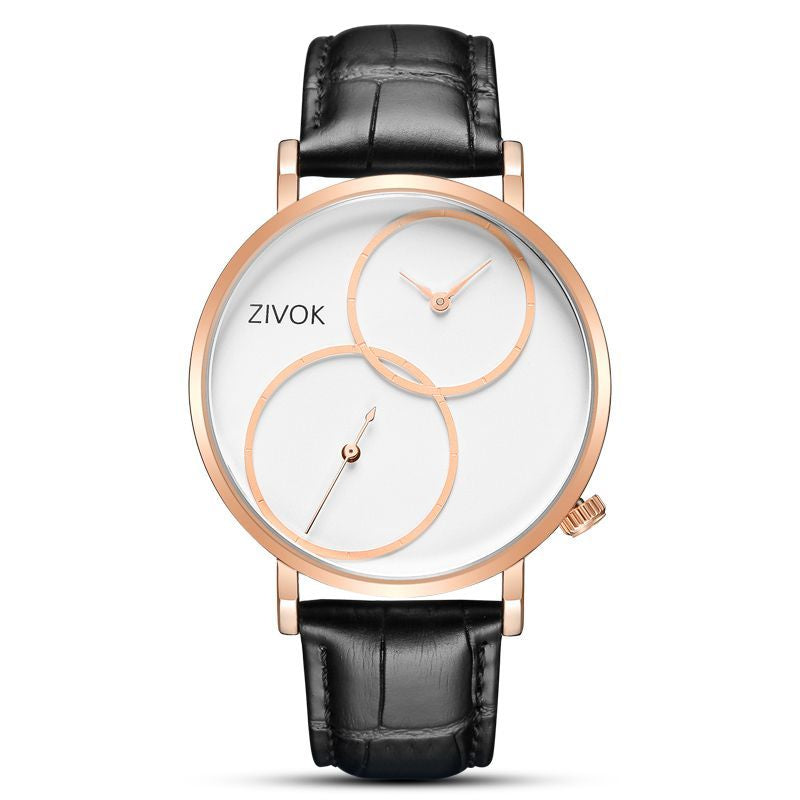 ZIVOK Large Dial Men's Quartz Watches Leather Bracelet Sport Men Watches Waterproof Male Clock Reloj Hombre-8
