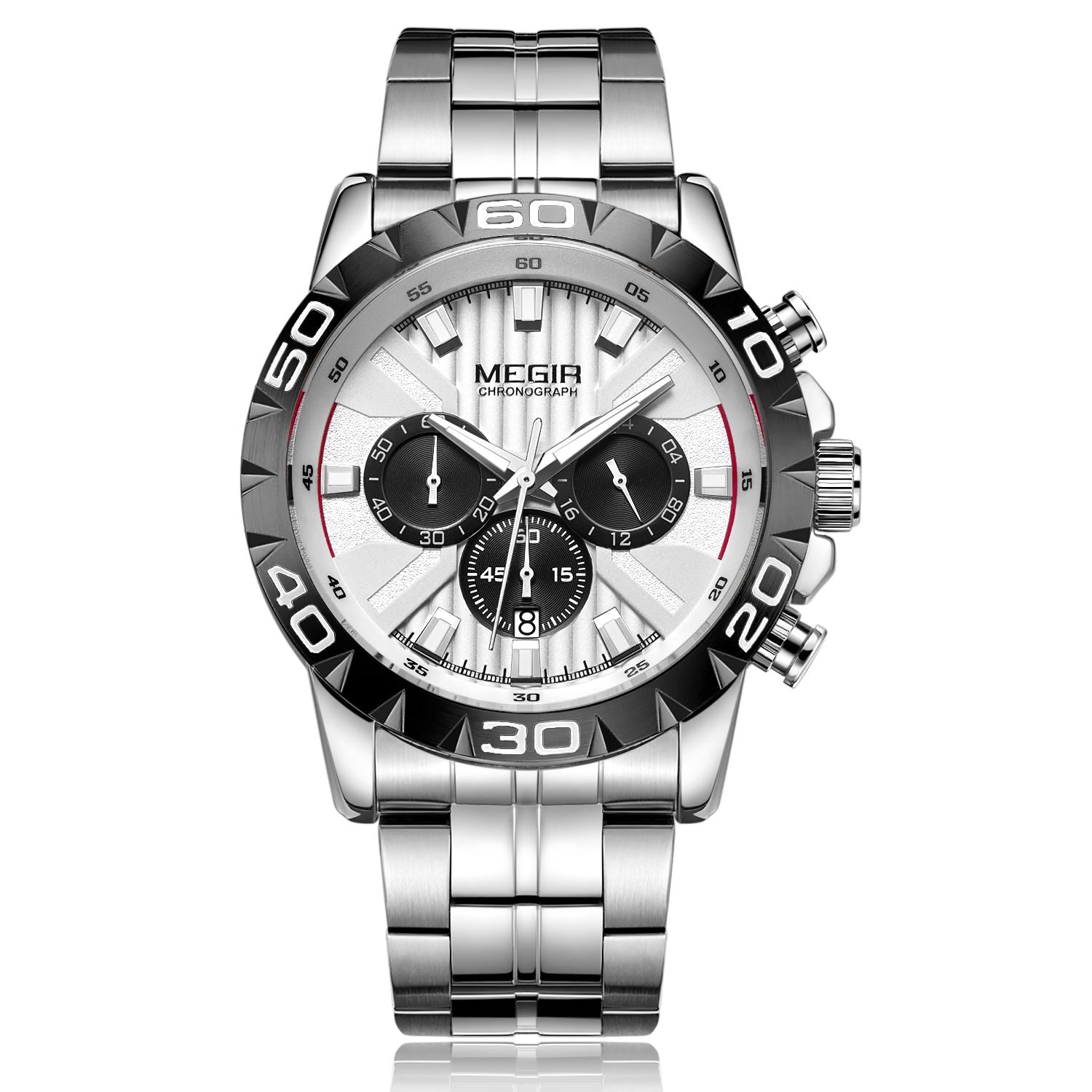 MEGIR Watches Business Mens Watches Top Brand Luxury Quartz Casual Wristwatch Date Clock Waterproof Wrist Watch Chronograph 2087-10